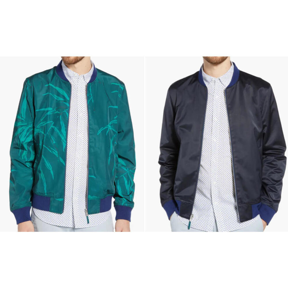 BONOBOS Riviera Reversible Bomber Jacket Men Size M- New with‎ Defects